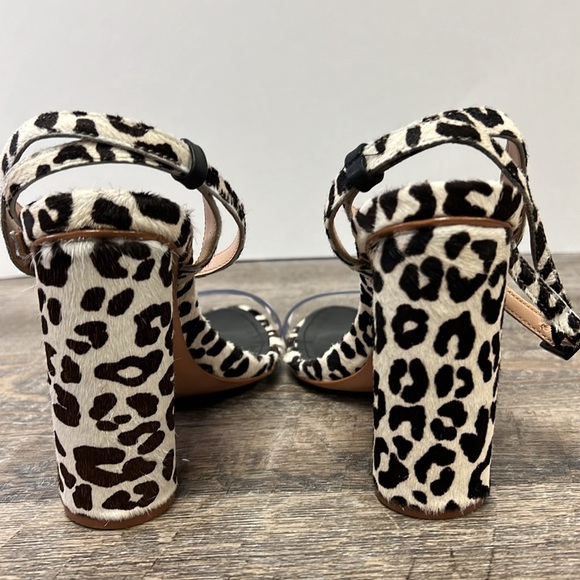 Schutz ELENITA Calf Hair Vinyl Strap Heels Size 7.5 - Picture 4 of 8